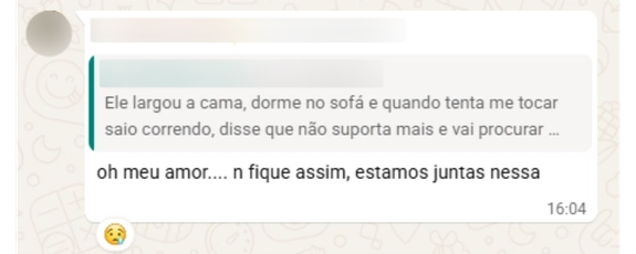 Relato de acolhimento entre mulheres: não fique assim, estamos juntas nessa
